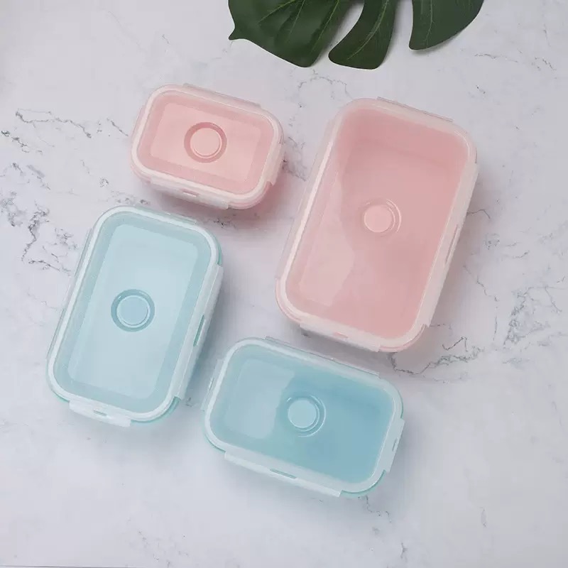 Silicone folding lunch box