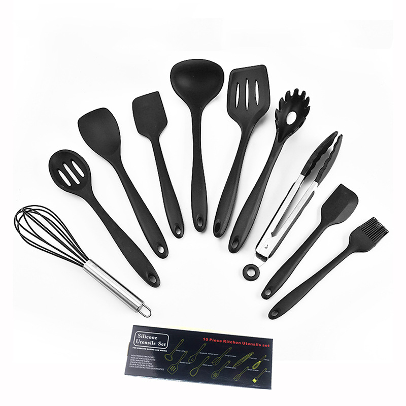 10-pieces silicone utensil set