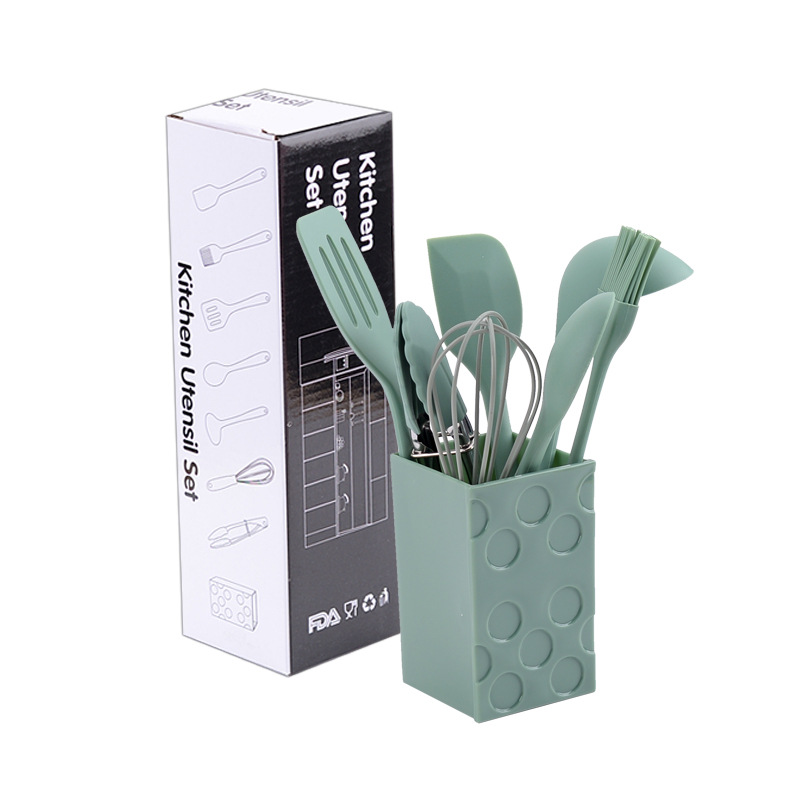 7-pieces Mini silicone utensil set