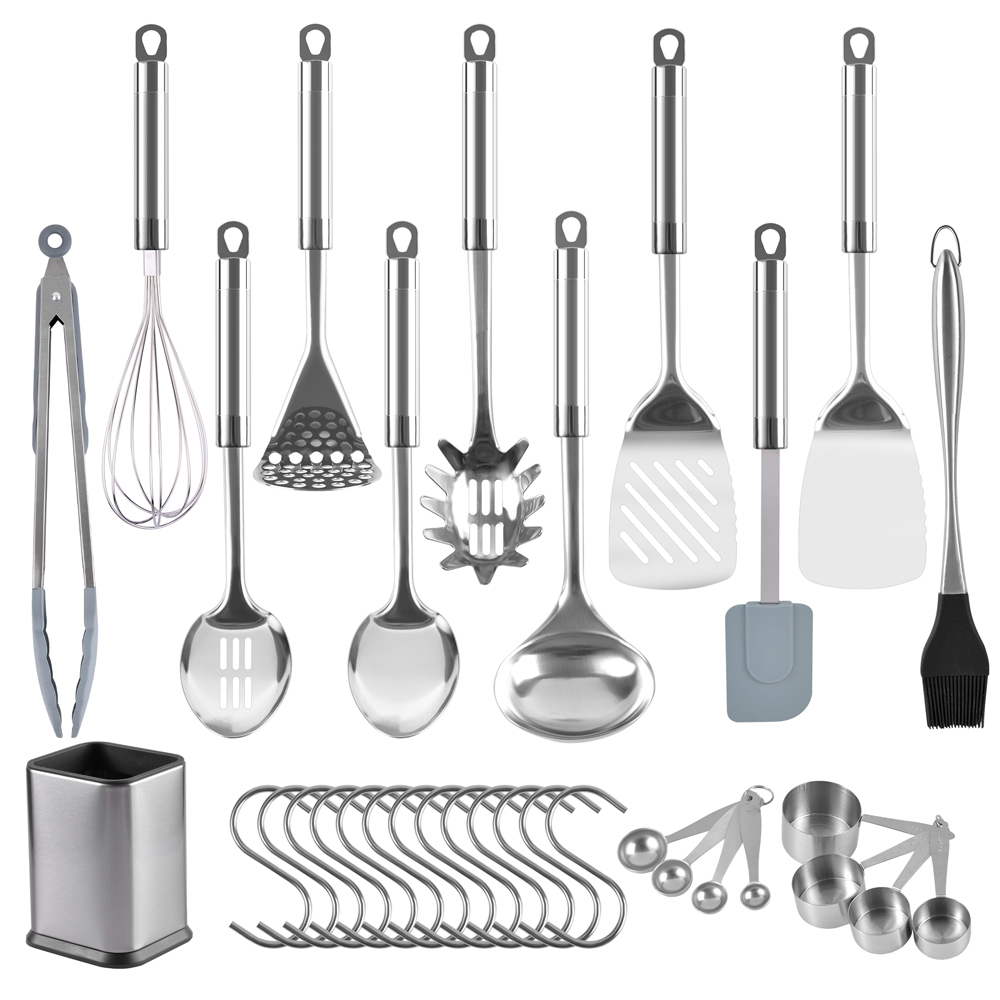 32-pieces stainless steel kitchen utensil set
