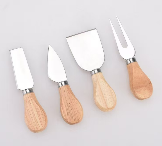 Stainless steel cheese knife set of four