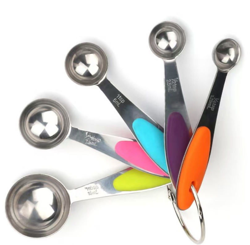 Colorful five-piece measuring spoons
